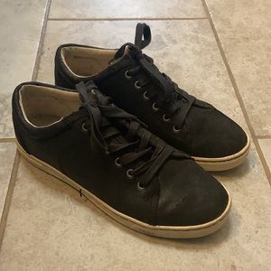 Black suede Ugg sneakers